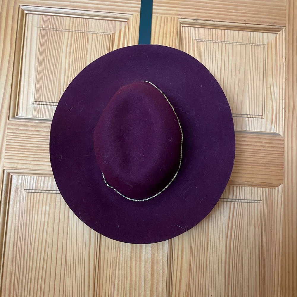 Burgundy wool hat